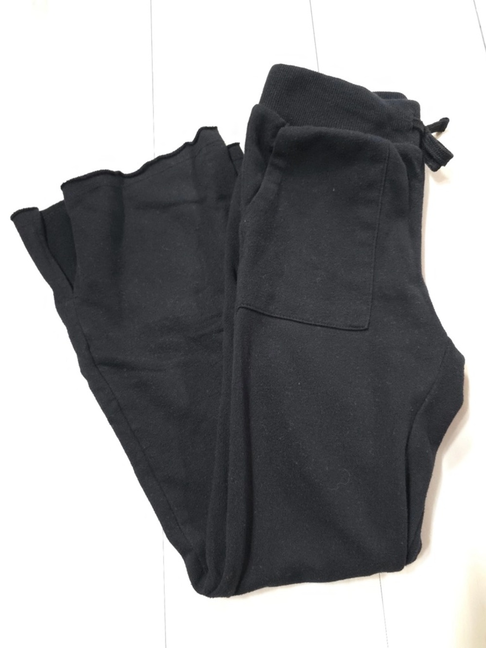 Kids Black Knit Jogger Pants